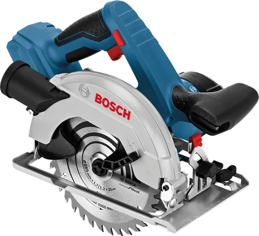 用於木材切割的BoschGKS 18 V-LI 無線圓鋸。.