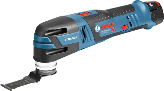 帶有 Starlock 刀片的Bosch GOP 12V-28 無線多功能工具。.