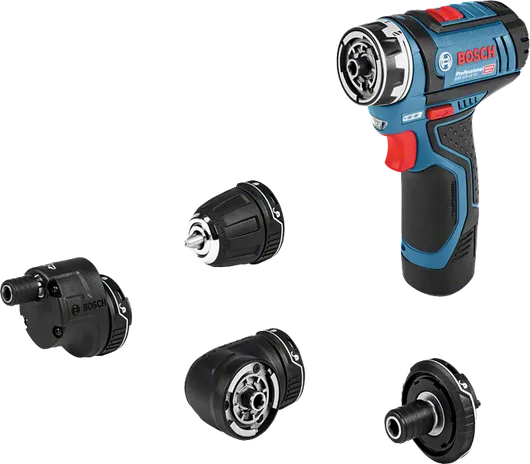 BoschGSR 12V-15 FC 無線電鑽套裝，附四個配件。.