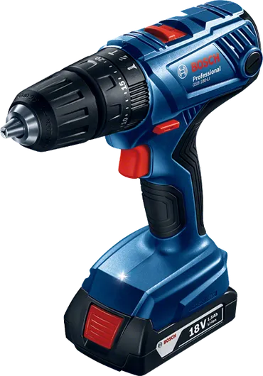 BoschGSB 180-LI 無線電鑽，配備 18V 電池.