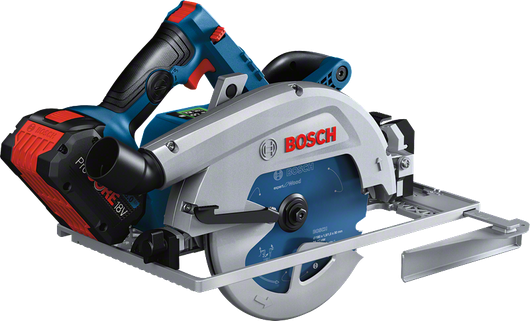 Bosch GKS 18V-68 GC cordless circular saw with ProCORE18V battery.