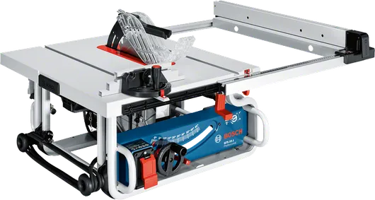 Bosch GTS 10 J table saw with adjustable incline.
