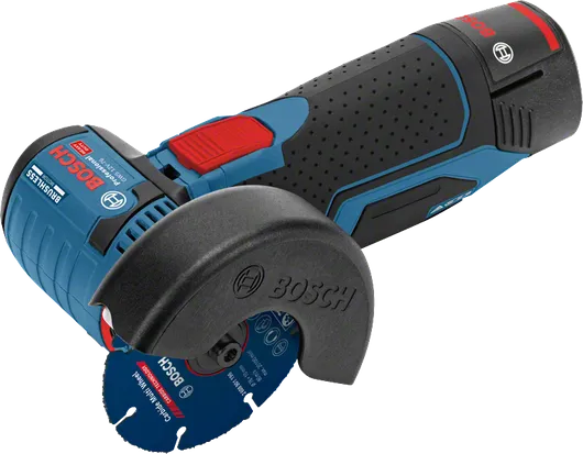 BoschGWS 12V-76 角磨機，配備硬質合金多輪。.