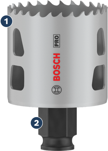 Bosch硬質合金刀頭開孔器，切割速度快。