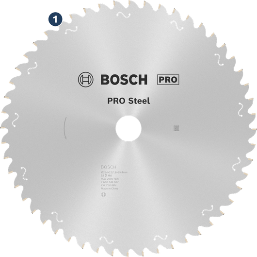 Bosch鋼製圓鋸片，用於金屬切割。