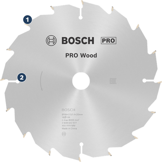 Bosch木工圓鋸片，用於木材切割。