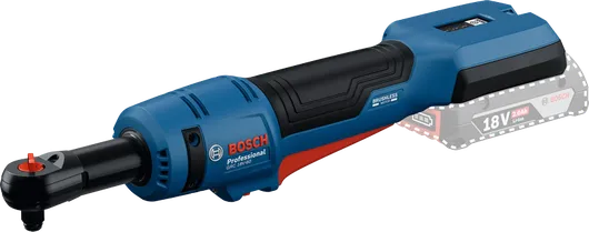 Bosch 18V-60 無線棘輪扳手，配備 2.0Ah 電池。