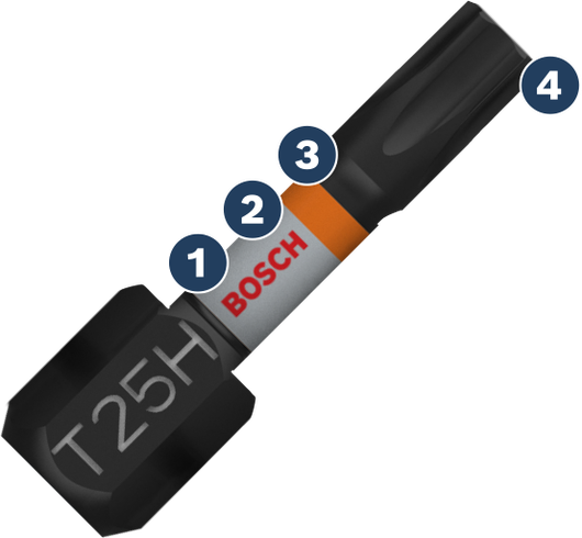 Bosch TH 衝擊鑽頭 T25H 25 mm。
