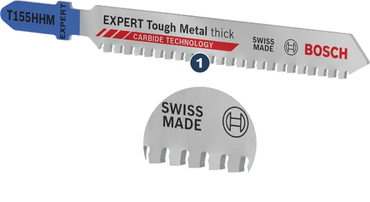 Bosch Tough Metal 厚型 T155HHM 曲線鋸片，硬質合金齒。