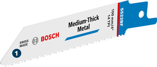 Bosch往復鋸片，適用於中等厚度的金屬。