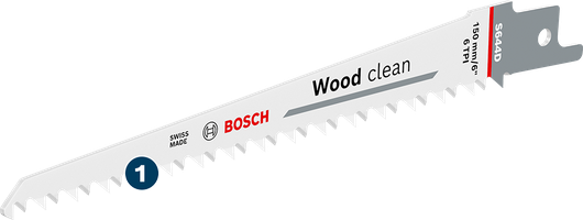 Bosch木材清潔型往復鋸片，用於快速切割木材。