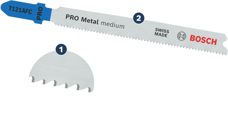 Bosch曲線鋸片，適用於中等金屬切割。