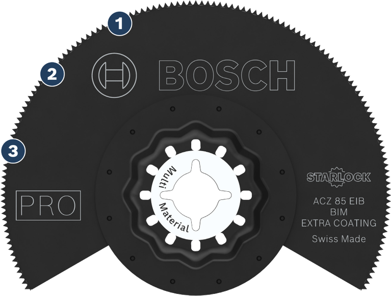 BoschStarlock ACZ 85 EIB 多用途鋸片。