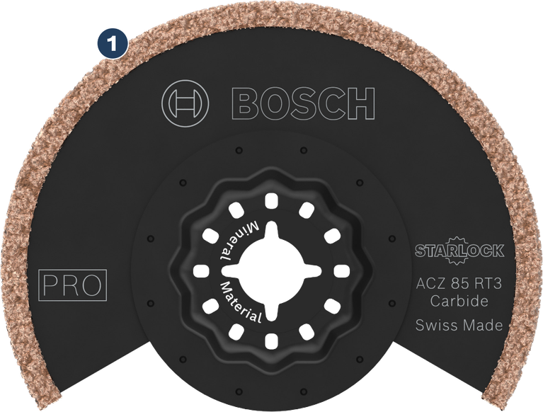 Bosch 85 RT3 硬質合金星形鎖定切割刀片。