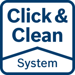 Click＆Clean系統 - 3個好處 清晰地檢視工作表面：令您的工作更快更準
立即吸走有害粉塵：保護您的健康
更少的粉塵：使用壽命的工具和配件