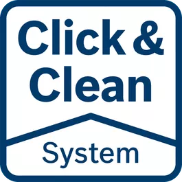 Click＆Clean系統 - 3個好處 清晰地檢視工作表面：令您的工作更快更準
立即吸走有害粉塵：保護您的健康
更少的粉塵：使用壽命的工具和配件