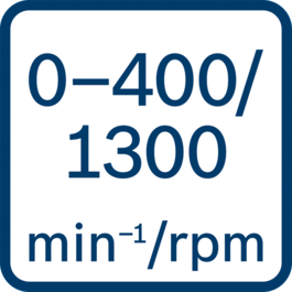 無負載轉速0 - 400/0 - 1300 min-1/rpm 