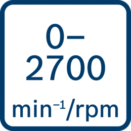 無負載轉速0 - 2700 min-1/rpm 