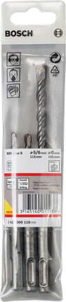 Bosch件組 SDS plus-5 鎚鑽頭套裝 5/6/8 毫米.