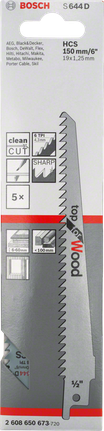 BoschS 644 D 6吋木鋸片.