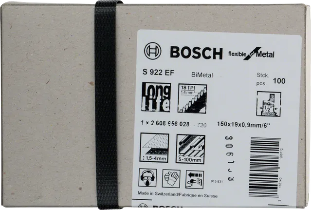 Bosch 922 EF 雙金屬鋸片，用於金屬切割。