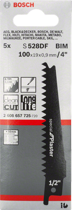 Bosch 528 DF 往復鋸片 4 吋。.