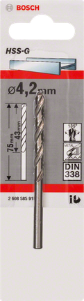 Bosch4.2 毫米 HSS-G 金屬鑽頭.
