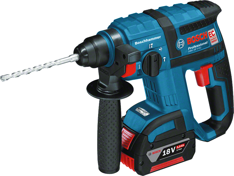 Bosch GBH 18.0 V-EC cordless rotary hammer drill.
