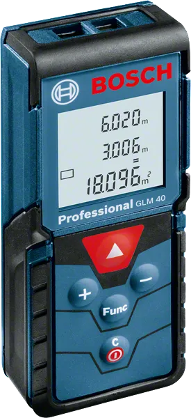 Bosch GLM 40 laser measure, digital display.