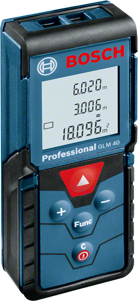 Bosch 40 雷射測距儀，數字顯示。