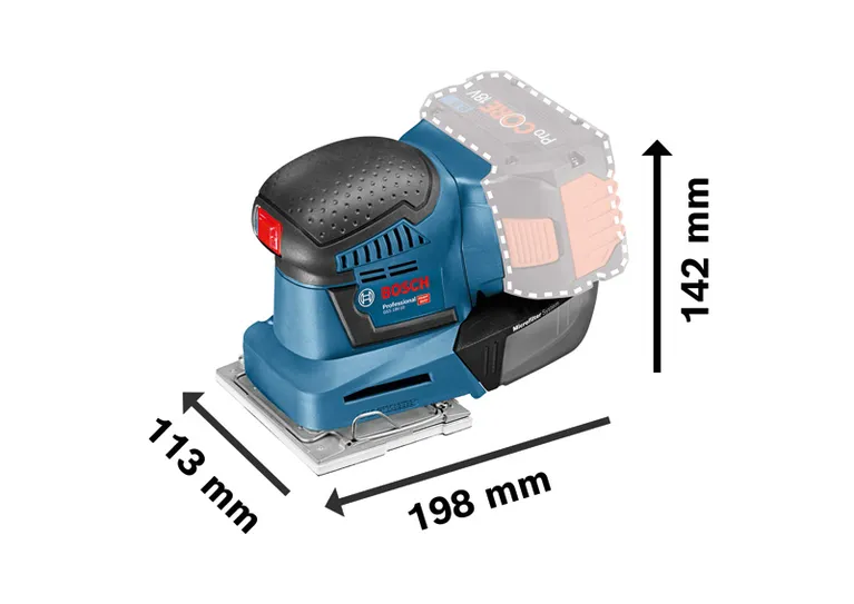 Sander dimensions.