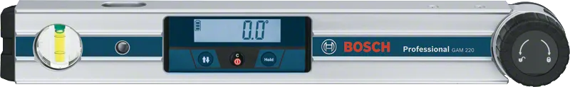 帶有數字顯示的BoschGAM 220 角度測量儀。