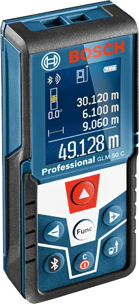 帶有數字顯示的BoschGLM 50 C 雷射測量儀。.