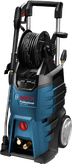 Bosch GHP 5-65 X high-pressure washer with hose reel.