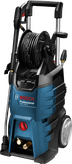 Bosch GHP 5-65 X high-pressure washer with hose reel.