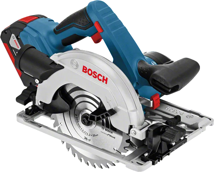 用於木材切割的BoschGKS 18 V-LI 無線圓鋸。.