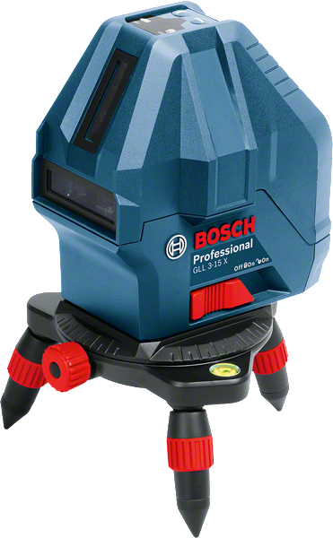 Bosch 3-15 X 雷射水平儀，附三腳架。