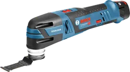 帶有 Starlock 刀片的Bosch GOP 12V-28 無線多功能工具。.