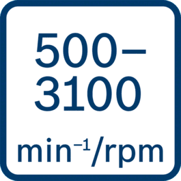 無負載轉速500 - 3100 min-1/rpm 