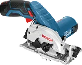 Bosch 12V-26 無線圓鋸，用於木材切割。