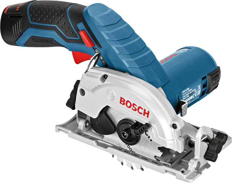 Bosch 12V-26 無線圓鋸，用於木材切割。.