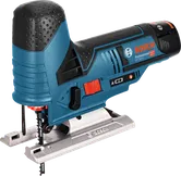Bosch GST 12V-LI cordless jigsaw for precision cutting.