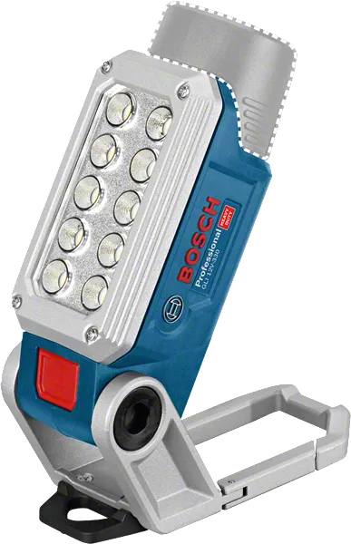 Bosch 12V-330 無線工作燈，附可調式支架。