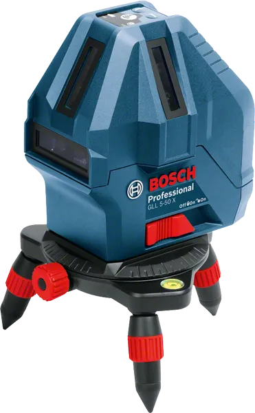 Bosch 5-50 X 雷射水平儀，附三腳架。