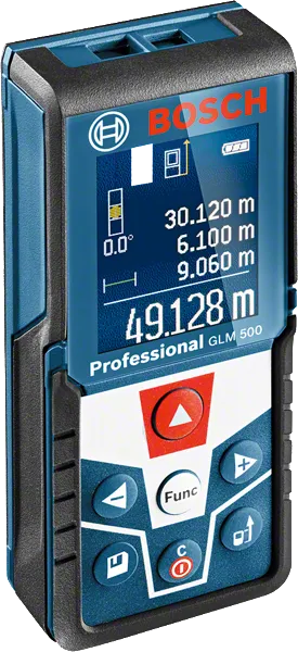 Bosch 500 雷射測距儀，附數位顯示器。