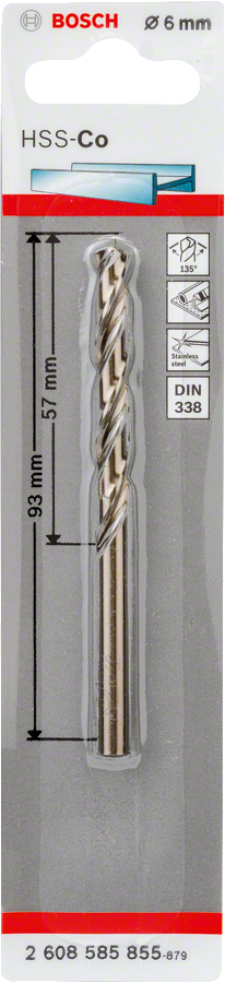 Bosch6 毫米 HSS-Co 金屬鑽頭.