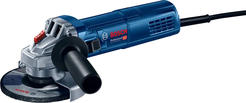帶側手柄的BoschGWS 900-100S 角磨機。.