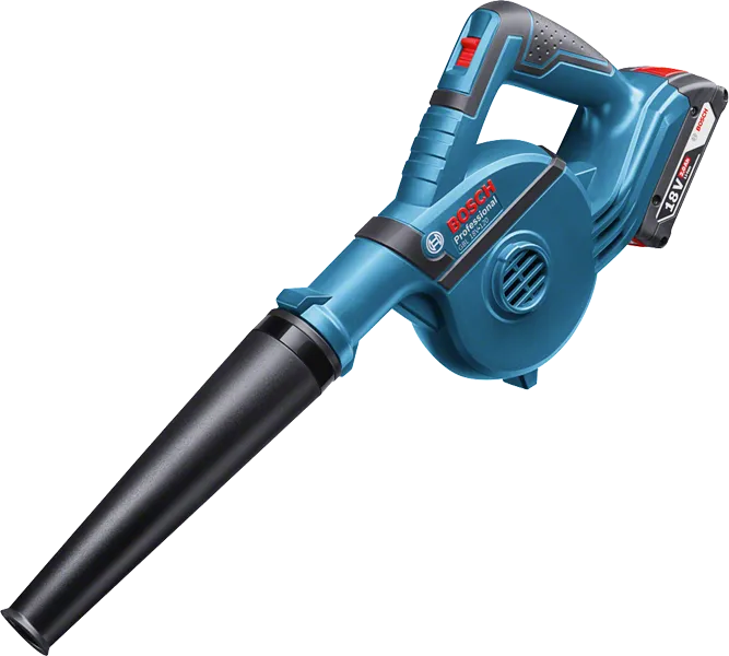 Bosch 18V-120 無線吹風機，18V 電池。.