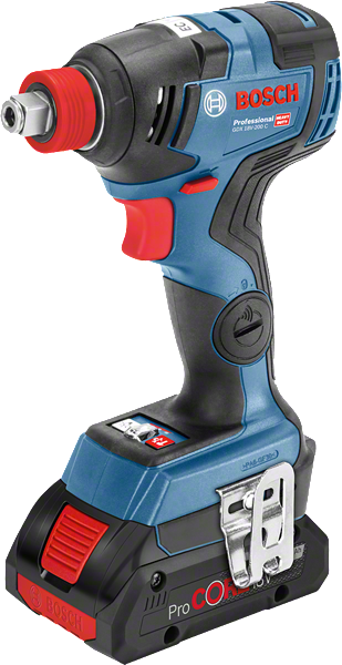 Bosch 18V-200 C 無線衝擊起子機，配備 ProCORE18V 電池。.