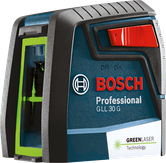 綠色雷射的BoschGLL 30 G 雷射調平工具。